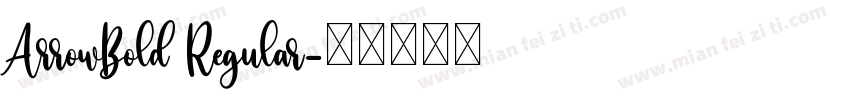 ArrowBold Regular字体转换